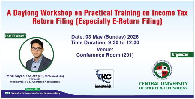 Central University of Science & Technology (CUST) Conducts Daylong Practical Workshop on Income Tax and E-Return Filing